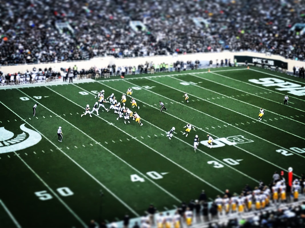 Football match action shot